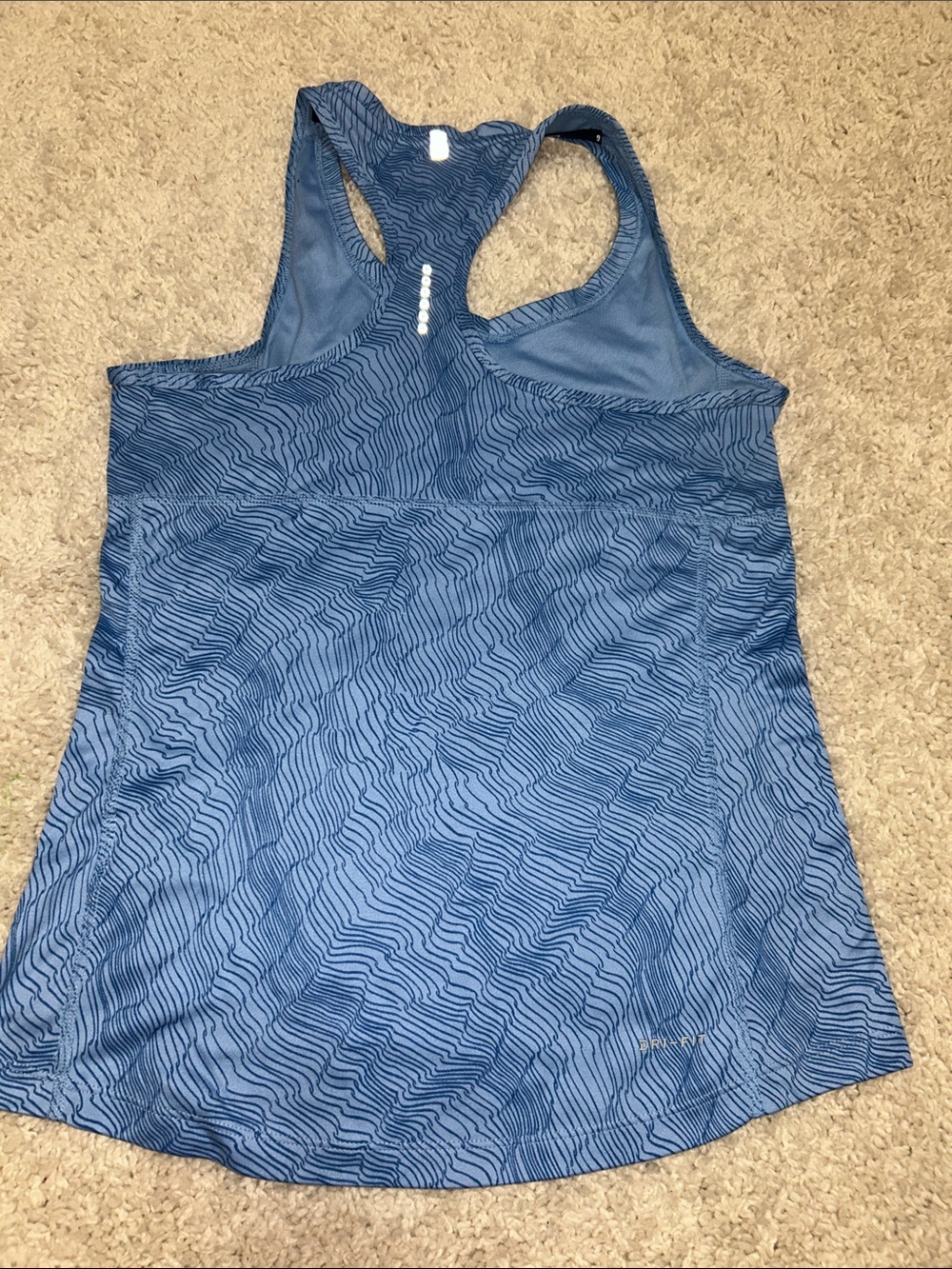 Nike Blue Patterned Racerback Training Tank - Picture 3 of 4
